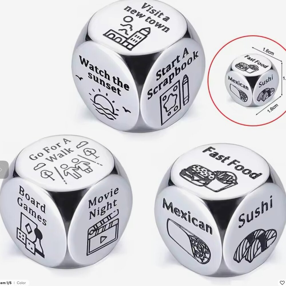 Stainless Steel Date Night Dice Set – Adult Entertainment for Endless Fun